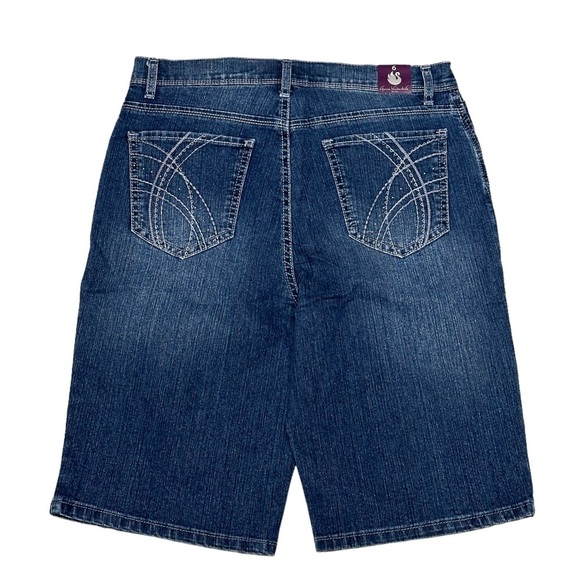 Women's Gloria Vanderbilt 6 Small Shorts Bermuda Jeans Navy Blue Spandex NWT - Picture 4 of 9